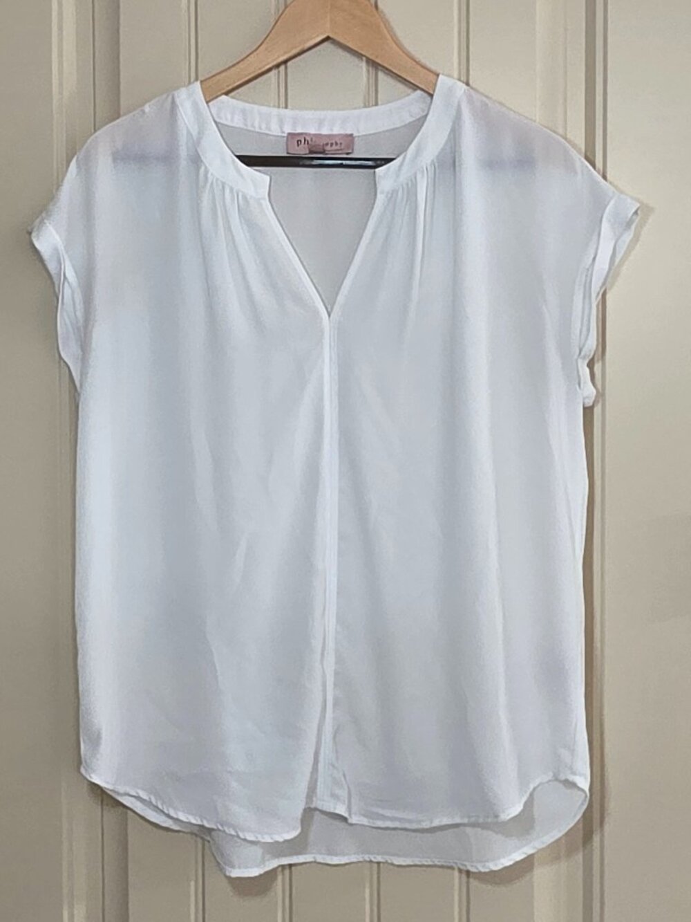 Flowy Pleated-Front Blouse